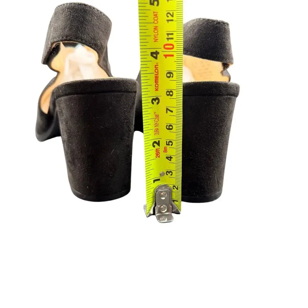 Naturalizer Preston Black Faux Suede Slingback Heel 9.5M